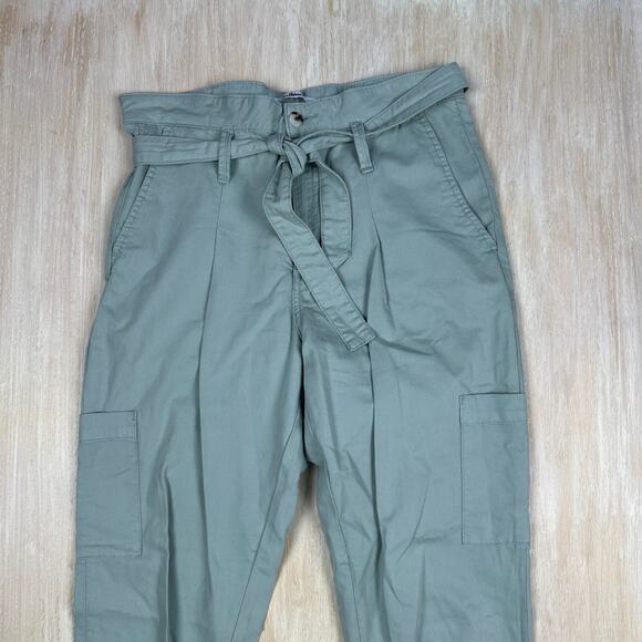 Sam Edelman Seafoam Utility Trouser Belted Coastal High Rise Casual Pants 29 - Picture 2 of 14